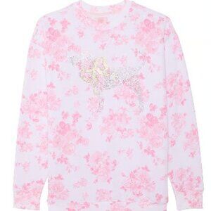 PINK x LoveShackFancy Oversized Crew Sweatshirt XS